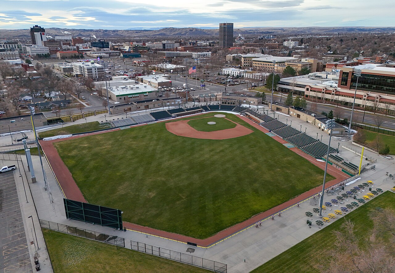 Aerial view of Dehler Park, home of the Billings Mustangs.